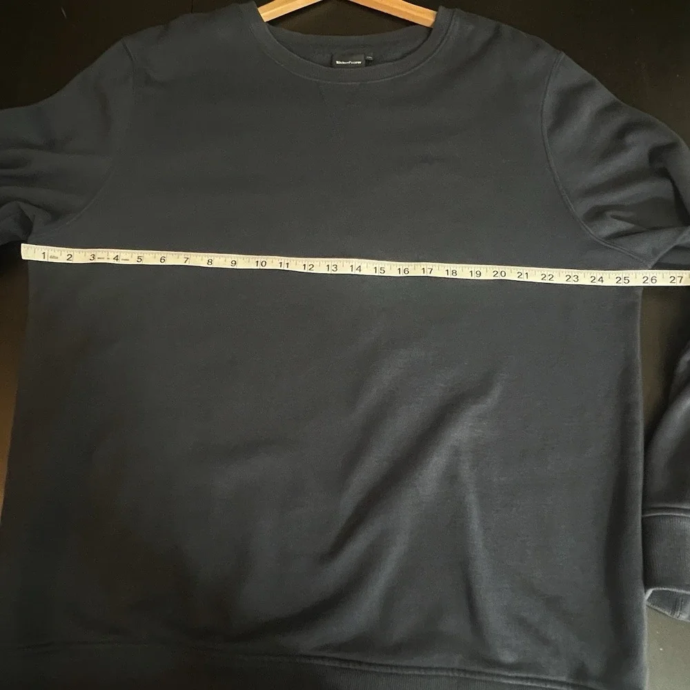 Richer‎ Poorer Crew Sweatshirt Mens Size XXL Navy Blue Cotton Blend Ribbed Hem